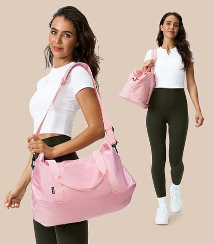 حقائب Uselike لعطلة نهاية الأسبوع للنساء، حقائب سفر ليلية مع جيب مبلل، حقيبة حمل للجيم مع حقيبة أدوات الزينة 36 لتر in Kuwait