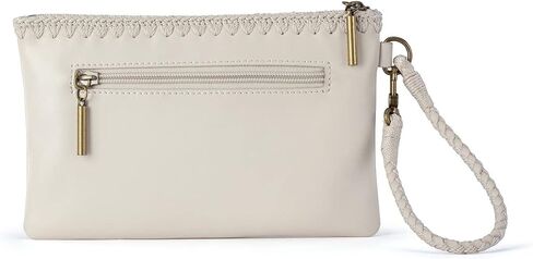 The Sak Vita Wristlet in Leather, Single Wrist Strap, Stone in Saudi Arabia
