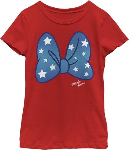 Disney Characters Minnie Stars Bow Girl's Solid Crew Tee in Saudi Arabia