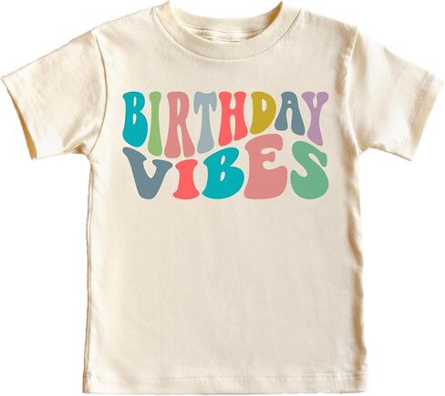 Birthday Vibes Groovy Toddlers and Youth Girls Birthday Shirts in Saudi Arabia