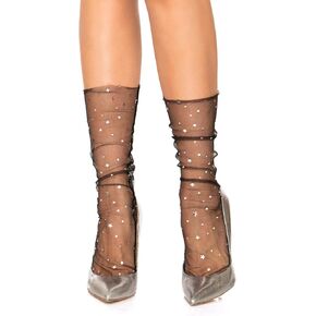 Leg Avenue Women's Star Tulle Anklet Sock in Saudi Arabia