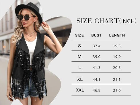 سترة نسائية WLLW ذات هامش سباركلي سترة طويلة بشراشيب لامعة بدون أكمام سترة أمامية مفتوحة سترة ترتر in Kuwait