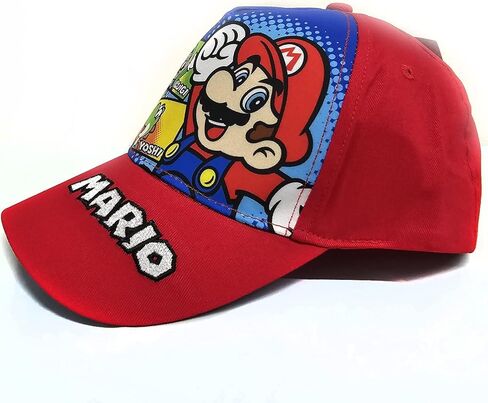 اكسيسيري انوفيشينز قبعة بيسبول هيب هوب باللون الاحمر والازرق من سوبر ماريو - واريو وتود ولويجي ويوشي، ازرق in Kuwait