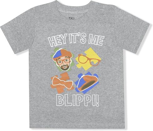 طقم تي شيرت وشورت للأولاد من Blippi للأطفال الصغار – أزرق/رمادي in Kuwait