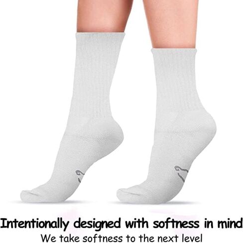 World's Softest Classic Crew Socks - Ultra Soft Socks for Women and Men - 3 Pack in Saudi Arabia