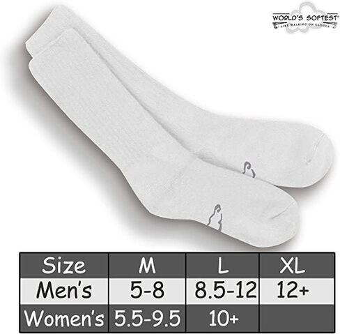 World's Softest Classic Crew Socks - Ultra Soft Socks for Women and Men - 3 Pack in Saudi Arabia