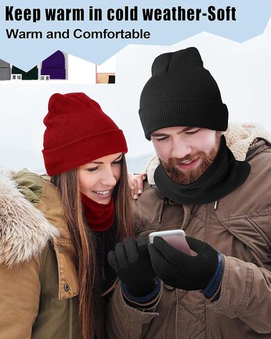 Liitrsh 148 Pcs Bulk Winter Beanies Hat Gloves Scarf Sock for Men Women for Homeless Care Gift Charity Donation(Rainbow Color) in Kuwait