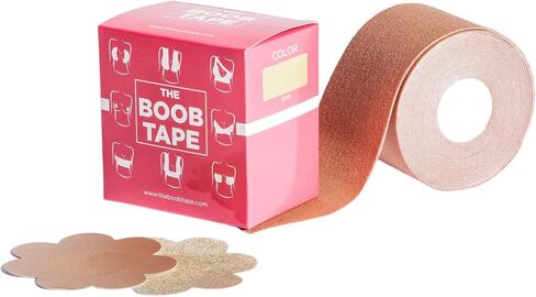 شريط BOOB TAPE الأصلي مع أغطية الحلمات، شريط الثدي للرفع والدعم، بدون حمالات، بدون ظهر، مقاوم للعرق، ثبات قوي in Saudi Arabia