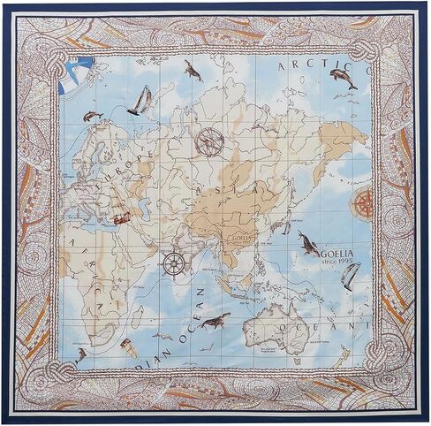 GOELIA Double Sided Printed 14 Momme 100% Mulberry Silk Scarf Top Head Hair Neck Large Scarfs for Women (35 x35 Inches) in Saudi Arabia
