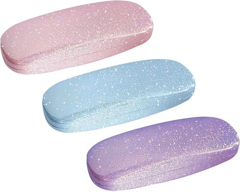 HSYMQ 3PCS Glasses Case, Eyeglasses Case Hard Shell, Sunglasses Case Reading Hard Glasses Cases for Women Men in Saudi Arabia