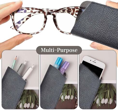 TOPJINZHIONE 4 Packs Soft Sunglasses Cases Leather Eyeglass Cases Glasses Pouch Portable Glasses protect your glasses from damage scratches and dust and provide optimal guard for your glasses, in Kuwait