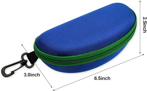 hautllaif 3Pcs Sunglasses Case, Portable Travel Zipper Eyeglasses Case Hook For Mens and womens in Kuwait