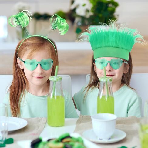 Yunsailing 24 Pcs Accessories Costume Women Hairy Headband Feathers Ponytails Headband Heart Shape Sunglasses Costume in Saudi Arabia