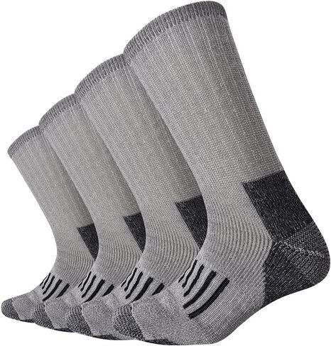 EnerWear Men's Merino Wool Cushion Trail Outdoor Crew Socks 4/6P Pack in Saudi Arabia