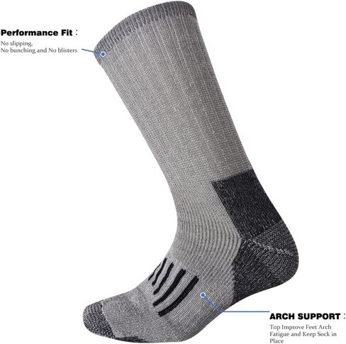 EnerWear Men's Merino Wool Cushion Trail Outdoor Crew Socks 4/6P Pack in Saudi Arabia