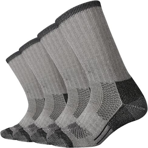 EnerWear Men's Merino Wool Cushion Trail Outdoor Crew Socks 4/6P Pack in Saudi Arabia