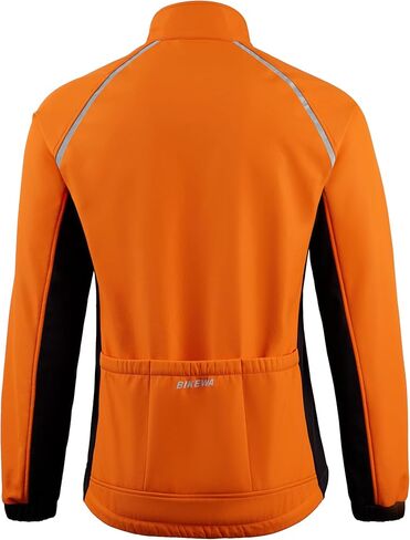 Bikewa Men's Winter Cycling Jackets Thermal Warm Water Resistant Running Bike Softshell Windproof Windbreaker in Kuwait