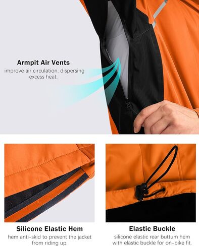 Bikewa Men's Winter Cycling Jackets Thermal Warm Water Resistant Running Bike Softshell Windproof Windbreaker in Kuwait