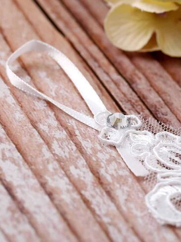 Jovono Women Bridal Wedding Gloves Rhinestone Fingerless Gloves Lace Driving Party Gloves in Kuwait