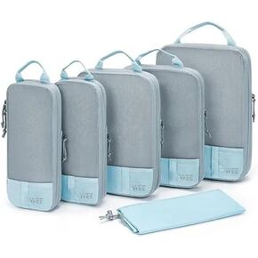 Wee Traveler Compression Packing Cubes, Set of 6, Essential Travel Organizer for Suitcases, Luggage Organizing Bags, Ideal Packing Cubes as Travel Accessories for Efficient Packing. (Grey) in Saudi Arabia