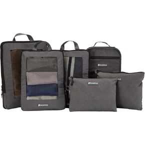 SUMERUZ Compression Packing Cubes for Travel - 6 Set Packing Cubes Compression Bags Organizer for Luggage, Cubes for Carry on Suitcases in Saudi Arabia