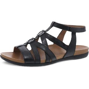 Dansko Jolene Adjustable Gladiator Sandal for Women – Leather Linings and Uppers for All-Day Comfort – Dual Density EVA Footbed and Lightweight Rubber Outsole for Long-Lasting Wear in Kuwait