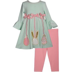 Bonnie Jean Girl's Easter Outfit - Bunny Leggings Set for Baby, Toddler and Little Girls