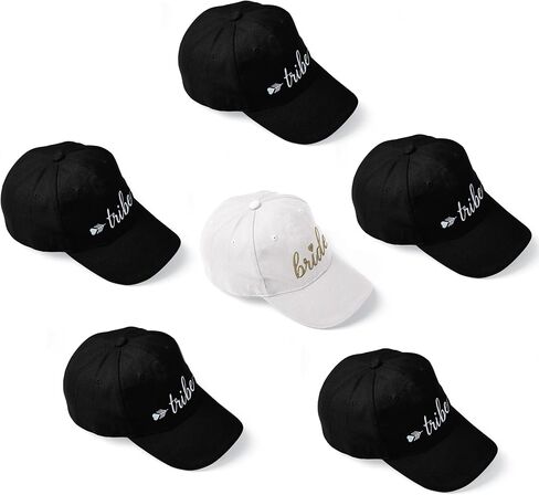 LifepartyGifts Bridesmaids Caps, 6 Pack Bachelorette Party Adjustable Hat, Embroidered Bride Tribe Baseball Hats. in Saudi Arabia