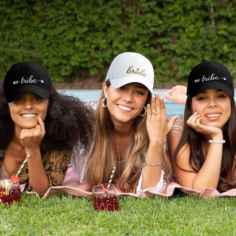 LifepartyGifts Bridesmaids Caps, 6 Pack Bachelorette Party Adjustable Hat, Embroidered Bride Tribe Baseball Hats. in Saudi Arabia