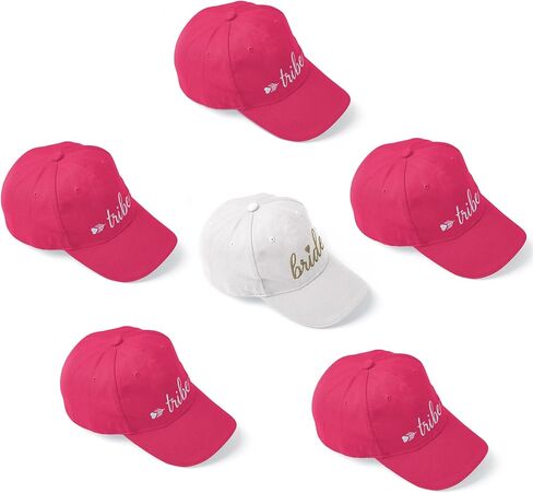 LifepartyGifts Bridesmaids Caps, 6 Pack Bachelorette Party Adjustable Hat, Embroidered Bride Tribe Baseball Hats. in Saudi Arabia