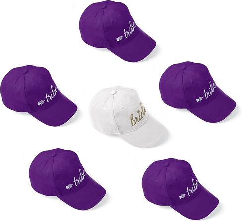 LifepartyGifts Bridesmaids Caps, 6 Pack Bachelorette Party Adjustable Hat, Embroidered Bride Tribe Baseball Hats. in Saudi Arabia