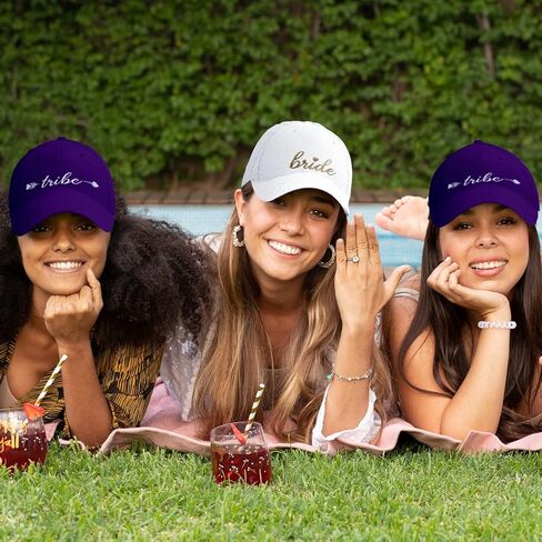LifepartyGifts Bridesmaids Caps, 6 Pack Bachelorette Party Adjustable Hat, Embroidered Bride Tribe Baseball Hats. in Saudi Arabia
