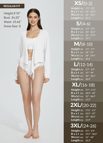 BALEAF Women's Tie Front Beach Cover Up UPF 50+ Cropped Lightweight Summer Cardigan Sun Wrap SPF Sun Shirts Outdoor in Saudi Arabia