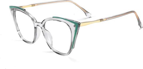 FEISEDY Oversized Cat Eye Glasses Frame Classic Eyeglasses with Clear Lens Eyewear for Women Men B0066 in Saudi Arabia