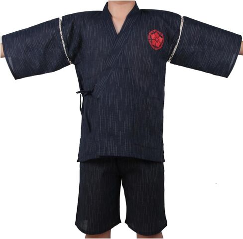 FANCY PUMPKIN Jinbei Men's Japanese Yukata Japanese Kimono Home Robe Pajamas Dressing Gown in Kuwait