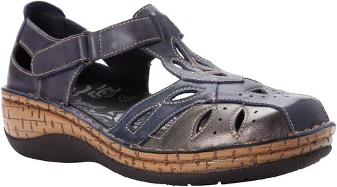 Propet Womens Jenna Cut-Out T-Strap Flats Casual - Black in Saudi Arabia