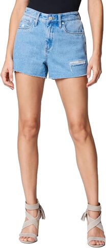 [BLANKNYC] Womens Luxury Clothing High Rise Five Pockets Denim Shorts with Small Rips, Comfortable & Stylish in Saudi Arabia