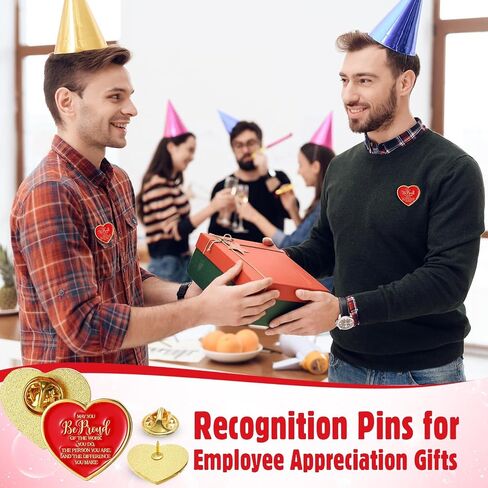 Tondiamo 100 Pcs Employee Appreciation Gifts Inspirational Motivational Quotes Heart Sign Lapel Pins Nurse Brooch Pocket Token Favors Clothing Pins for Women Nurses Coworker Teachers in Saudi Arabia