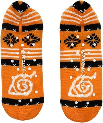 Everything Legwear Naruto Shippuden Hidden Leaf Fair Isle Plush Slip On Socks - One Size Fits Most (1 Pair) in Saudi Arabia