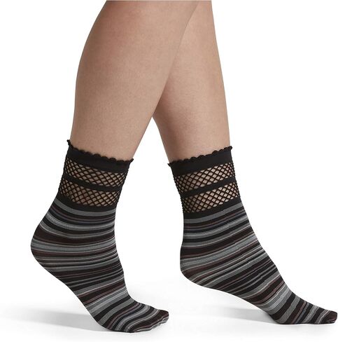 HUE womens Fashion Shortie Anklet Socks, Assorted in Saudi Arabia
