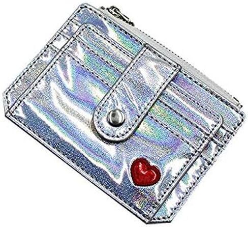 حامل بطاقات الائتمان اللامع ثلاثي الأبعاد بخاصية تحديد الهوية بموجات الراديو، محفظة رفيعة للنساء والفتيات in Kuwait