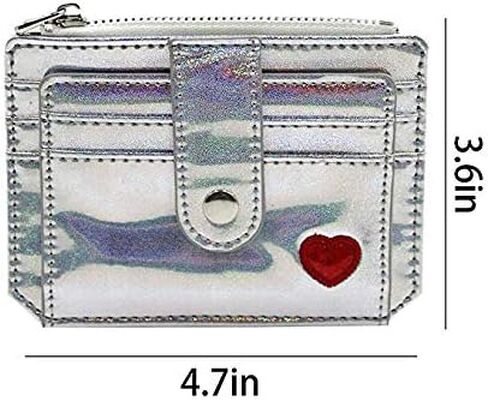 حامل بطاقات الائتمان اللامع ثلاثي الأبعاد بخاصية تحديد الهوية بموجات الراديو، محفظة رفيعة للنساء والفتيات in Kuwait