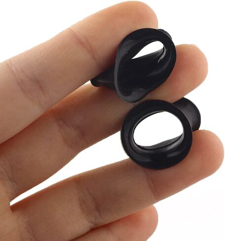 Pair 3/4" (19MM) PURPLE SILICONE EYELET TUNNELS Double Flare Gauges Thin Soft Flexible Flesh Plugs (2pcs), Silicone, no gemstone in Kuwait
