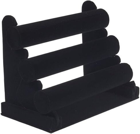 PowerKing 2 Tier Velvet Jewelry Stand Display, T-Bar Jewelry Organizer, Bracelet Holder for Bracelet Necklace Watch in Saudi Arabia