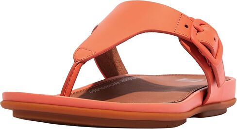 FitFlop Women's Outdoor Gracie Rubber-Buckle Leather Toe-Post Sandals in Kuwait