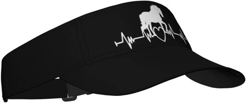 Yipaidel Women's Horse Heartbeat Sun Visor Hats Adjustable Empty Top Baseball Cap Polyester Ball Caps for Women and Men in Kuwait