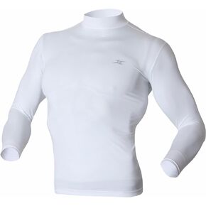 Mock Turtleneck Men Shirts Tops Base Layer Compression Long Sleeve T Shirts LO