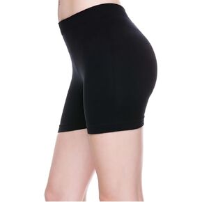 wossi Black Biker Short Leggings, Women's Biker Leggings, MID WEISTED Workout Athletic Sport Shorts in Saudi Arabia
