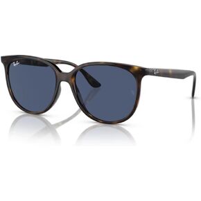 نظارات شمسية مربعة من Ray-Ban RB4378 للنساء + حزمة مع مجموعة نظارات مجانية من Designer iWear