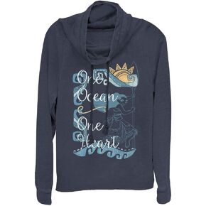 Disney Moana One Heart Women's Cowl Neck Long Sleeve Knit Top in Saudi Arabia